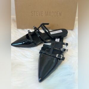 Steve Madden Black Patent Flats